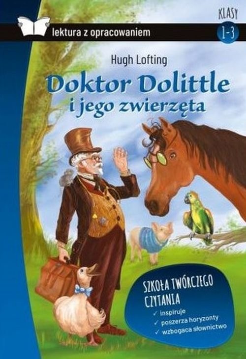okładka Doktor Dolittle Lektura z opracowaniem książka | Hugh Lofting