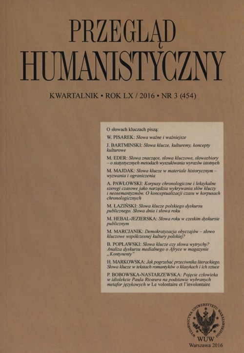okładka Przegląd Humanistyczny 3/2016 książka