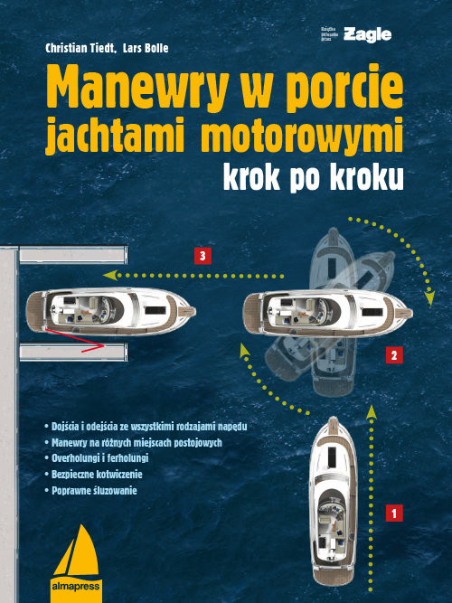 okładka Manewry w porcie jachtami motorowymi krok po kroku książka | Christian Tiedt, Lars Bolle