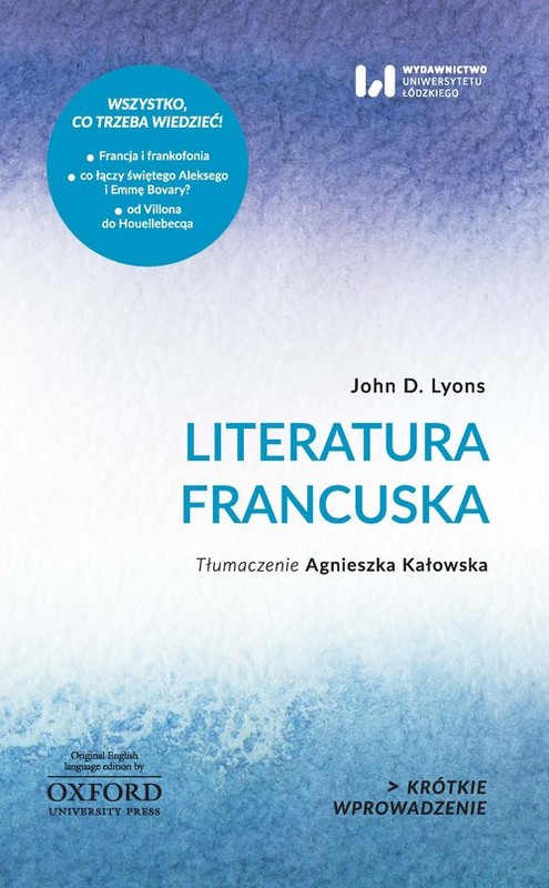 okładka Literatura francuska książka | John D. Lyons