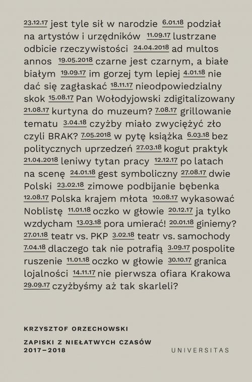 okładka Zapiski z niełatwych czasów książka | Orzechowski Krzysztof
