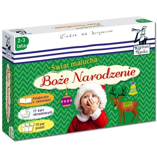 okładka Kapitan Nauka Świat malucha Boże Narodzenie książka + karty obrazkowe + puzzle książka