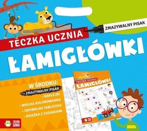 okładka Teczka ucznia z pisakiem Łamigłówki książka