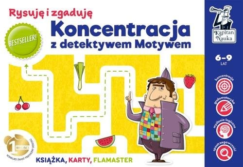okładka Koncentracja z detektywem Motywem Rysuję i zgaduję książka | Agnieszka Biela