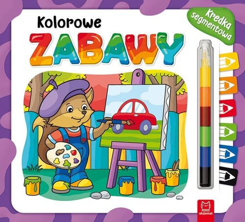 okładka Kolorowe zabawy Kredka segmentowa książka