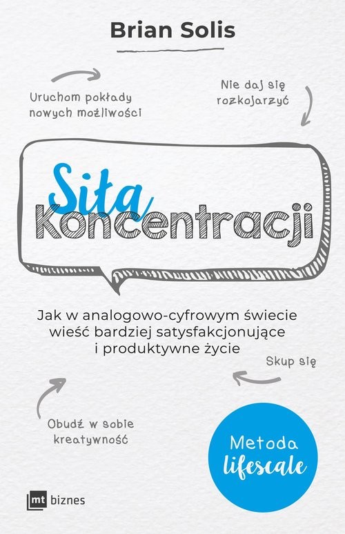 okładka Siła koncentracji Jak w analogowo-cyfrowym świecie wieść bardziej satysfakcjonujące i produktywne życie książka | Solis Brian
