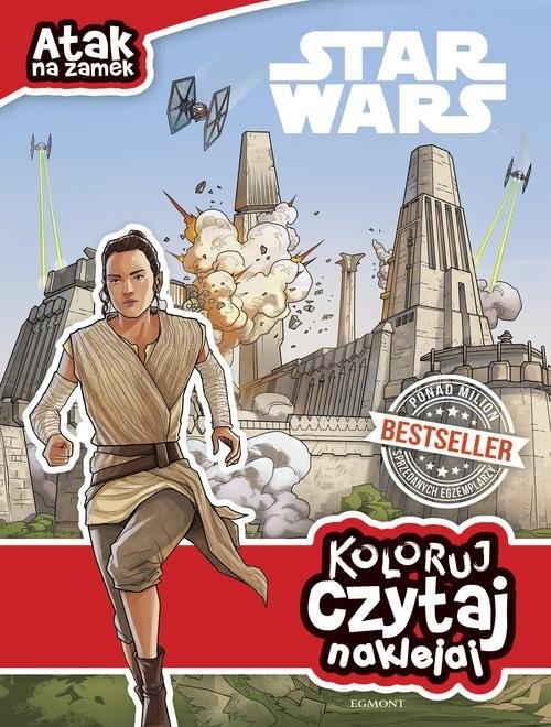 okładka Star Wars Atak na zamek Koloruj czytaj naklejaj książka