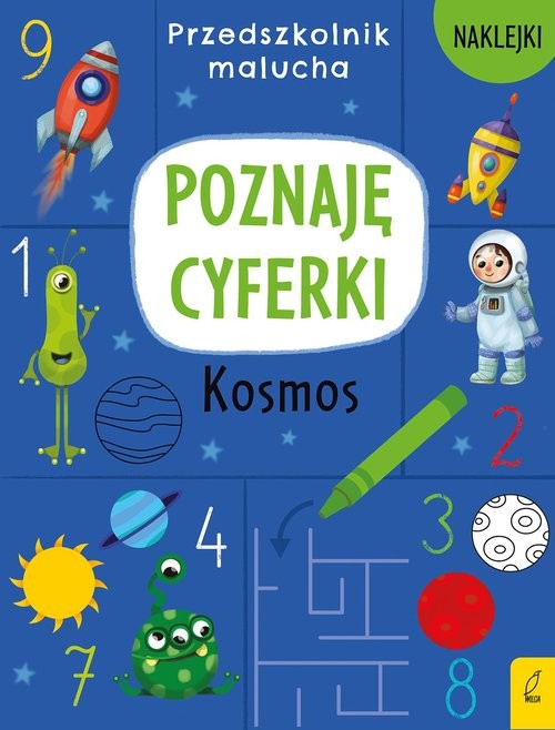 okładka Przedszkolnik malucha Poznaję cyferki Kosmos książka
