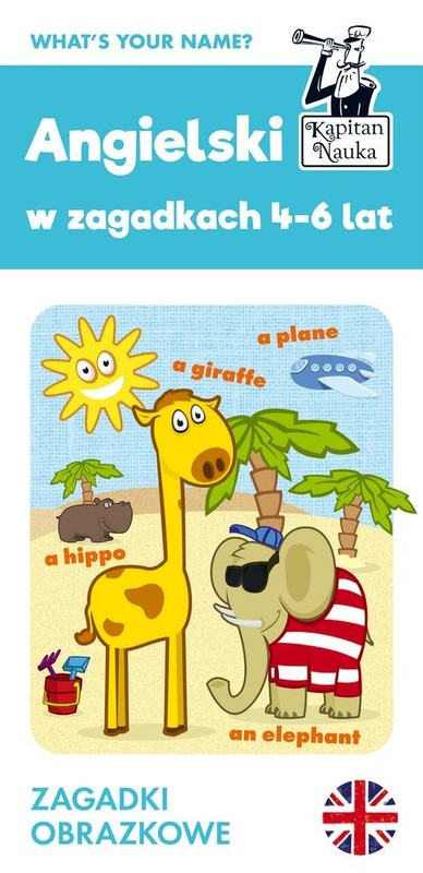 okładka Kapitan Nauka Angielski 4-6 lat Zagadki obrazkowe książka