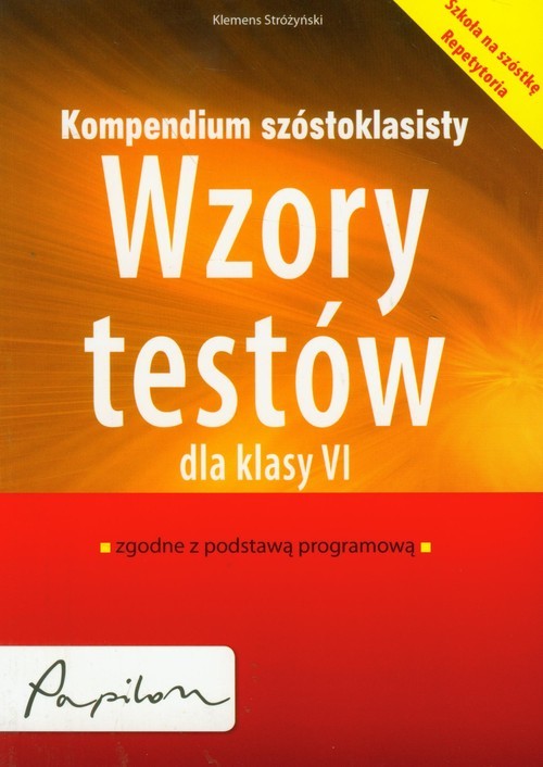 okładka Kompendium szóstoklasisty Wzory testów dla klasy VI książka | Stróżyński Klemens