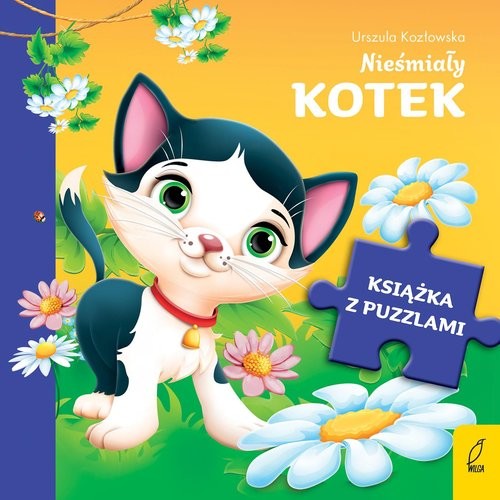 okładka Książka z puzzlami Nieśmiały kotek książka | Urszula Kozłowska