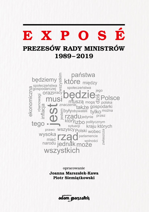 okładka Expose Prezesów Rady Ministrów 1989-2019 książka