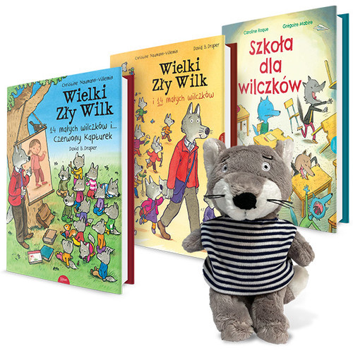 okładka Wielki zły wilk zestaw książeczek książka | Christine Naumann-Villemin, David B. Draper