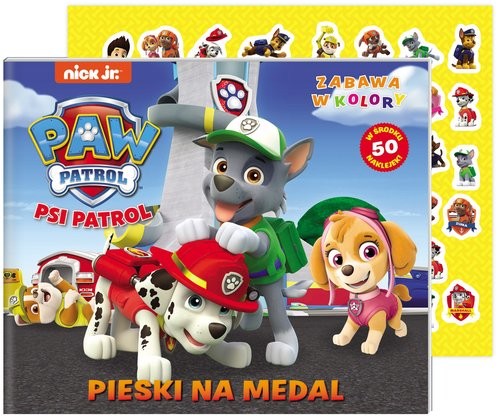 okładka Psi Patrol Zabawa w kolory Pieski na medal książka | Opracowania Zbiorowe