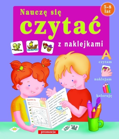 okładka Nauczę się czytać z naklejkami 5-8 lat książka