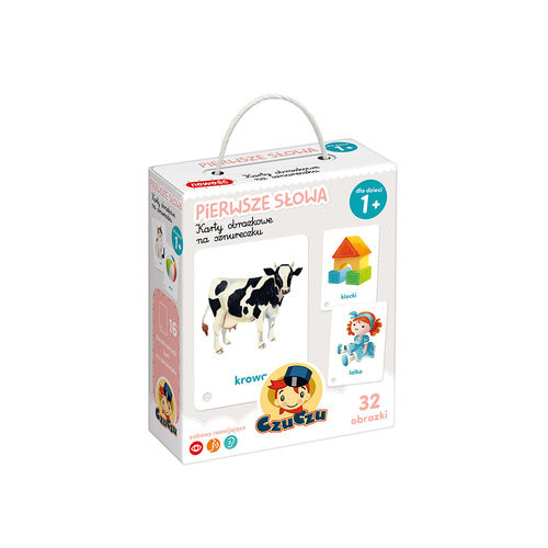 okładka Karty obrazkowe na sznureczku Pierwsze słowa książka