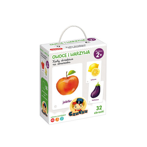 okładka Karty obrazkowe na sznureczku Owoce i warzywa książka