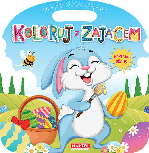 okładka Koloruj z zającem z naklejkami książka | Adam Gdula, Katarzyna Ratajszczak