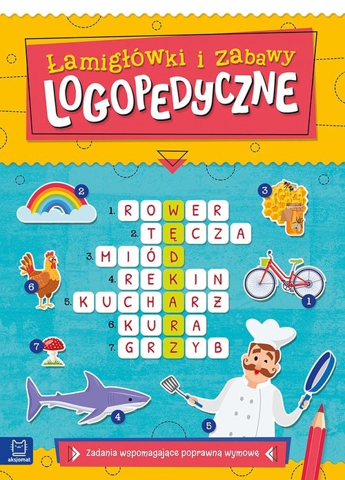 okładka Łamigłówki i zabawy logopedyczne Zadania wspomagające poprawną wymowę książka | Anna Podgórska