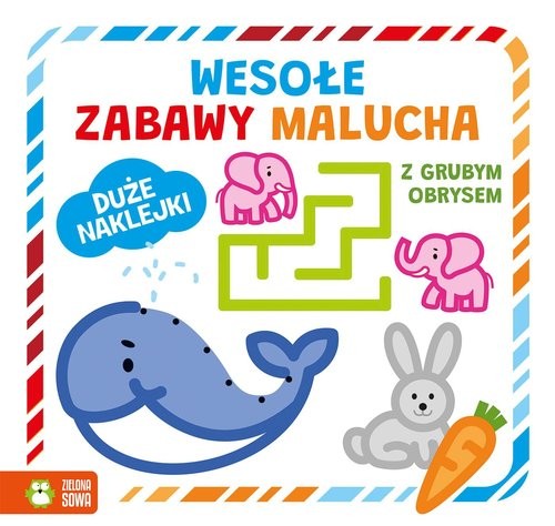 okładka Wesołe zabawy malucha z grubym obrysem książka