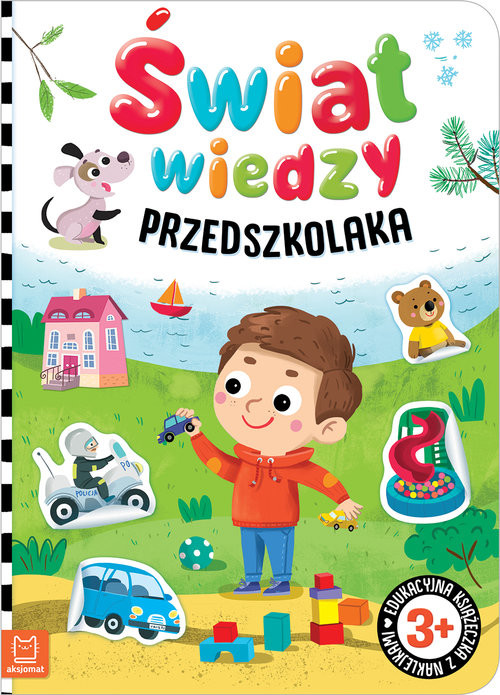 okładka Świat wiedzy przedszkolaka Edukacyjna książeczka z naklejkami 3+ książka | Agnieszka Bator