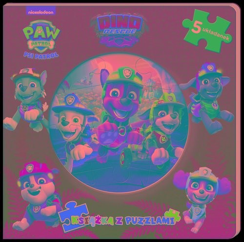 okładka Psi Patrol Książka z puzzlami książka