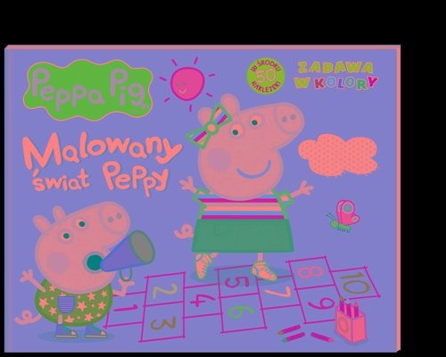 okładka Peppa Pig Zabawa w kolory Malowany świat Peppy książka