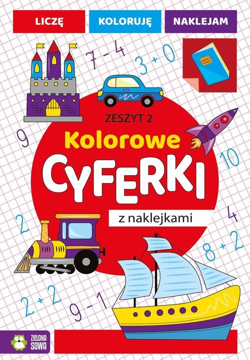 okładka Kolorowe cyferki z naklejkami Zeszyt 2 książka