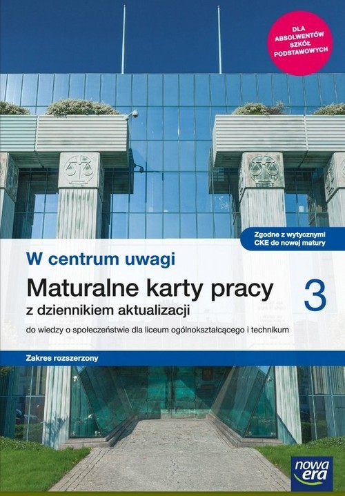 okładka W centrum uwagi 3 Maturalne karty pracy Zakres rozszerzony Szkoła ponadpodstawowa książka | Barbara Furman, Kowalczyk WłodzimierzK.