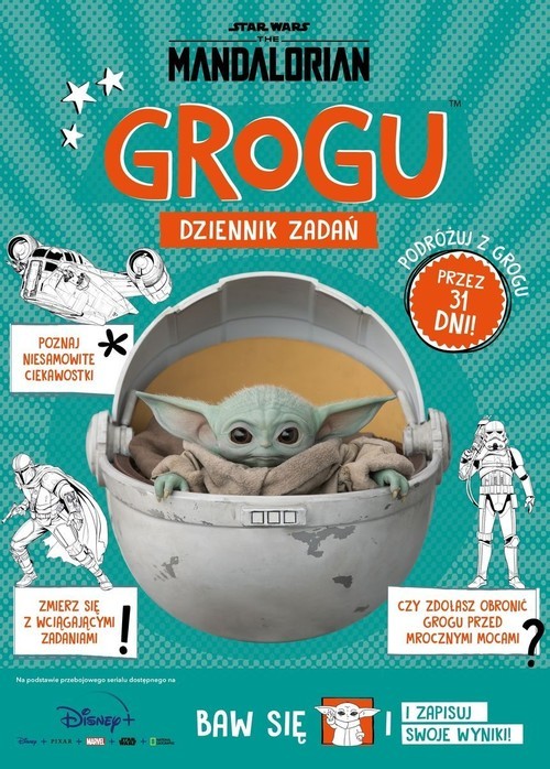 okładka Grogu Dziennik zadań Star Wars The Mandalorian książka