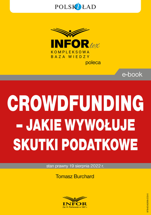 okładka Crowdfunding – jakie wywołuje skutki podatkowe ebook | pdf | Tomasz Burchard