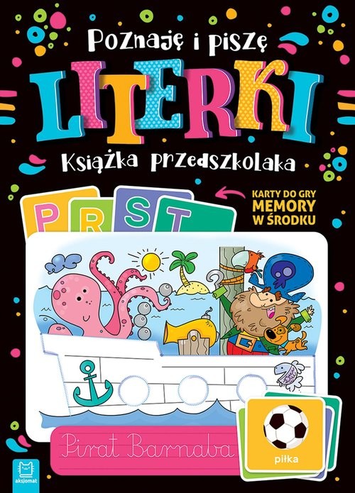 okładka Poznaję i piszę literki Książka przedszkolaka Karty do gry memory w środku książka | Agnieszka Bator