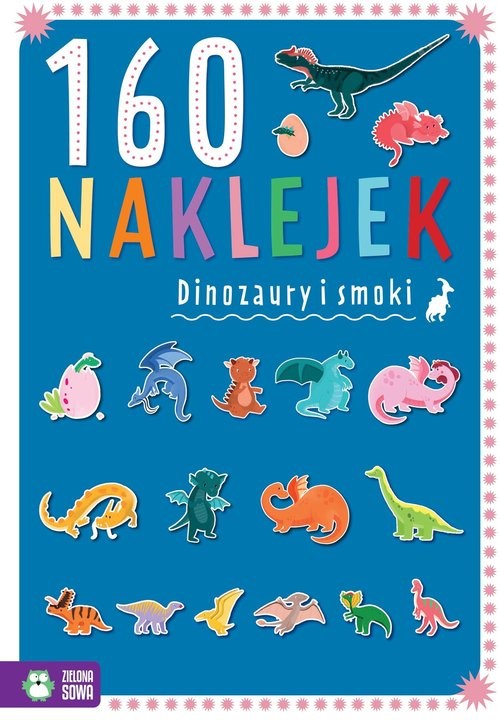 okładka 160 naklejek Dinozaury i smoki książka