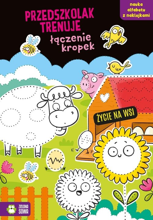 okładka Przedszkolak trenuje łączenie kropek Życie na wsi książka