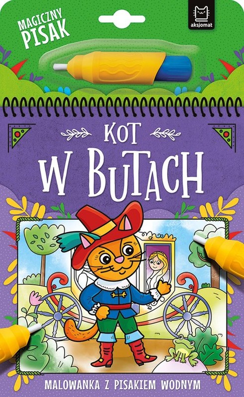 okładka Kot w Butach Malowanka z pisakiem wodnym książka | Anna Podgórska