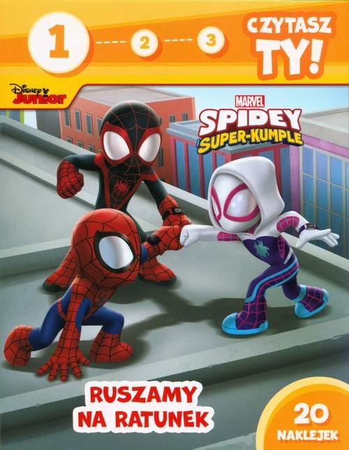 okładka 1 2 3 czytasz ty! Poziom 1 Ruszamy na ratunek Marvel Spidey i super-kumple książka