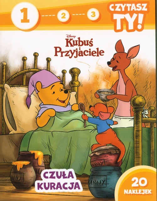 okładka 1 2 3 czytasz ty! Poziom 1 Czuła kuracja Disney Kubuś i Przyjaciele książka
