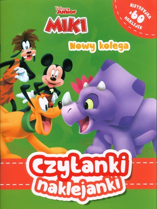 okładka Disney Junior Miki Nowy kolega Czytanki naklejanki książka