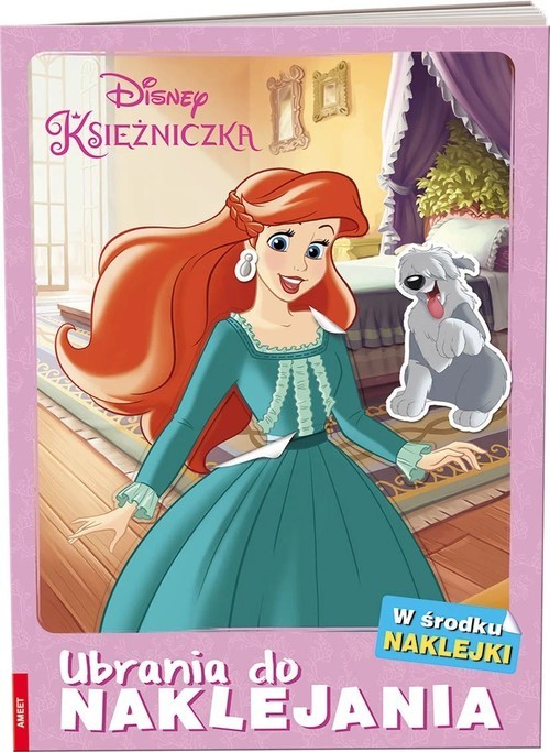 okładka Disney Księżniczka Ubrania do naklejania książka
