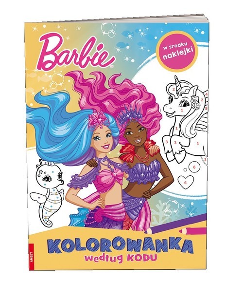 okładka Barbie Dreamtopia Kolorowanka według kodu książka