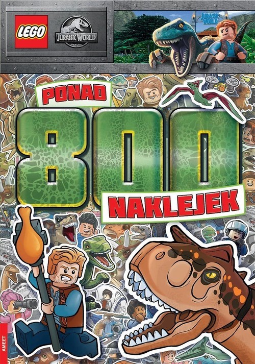 okładka Lego Jurassic World Ponad 800 naklejek książka