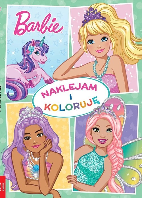 okładka Barbie Dreamtopia Naklejam i Koloruję książka