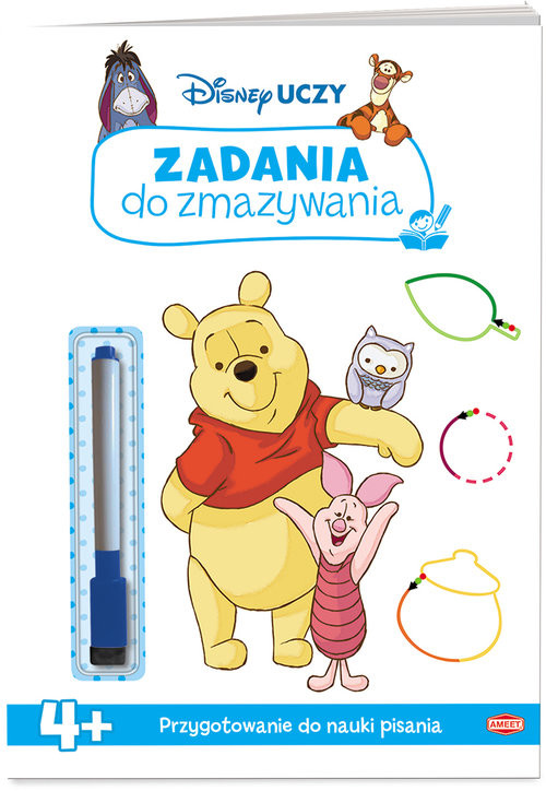 okładka Disney Uczy Zadania do zmazywania Kubuś i Przyjaciele książka