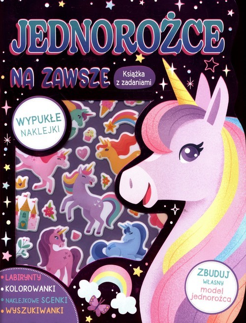 okładka Jednorożce na zawsze Książka z zadaniami książka