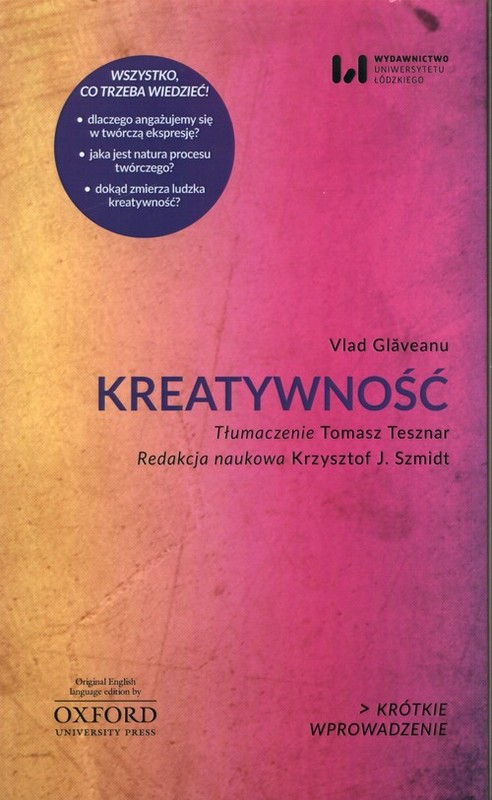 okładka Kreatywność Krótkie Wprowadzenie 39 książka | Vlad Glăveanu