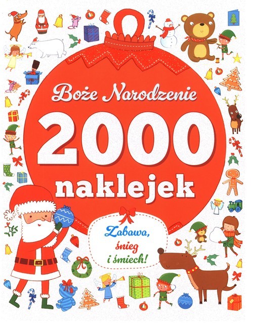 okładka 2000 naklejek Boże Narodzenie książka