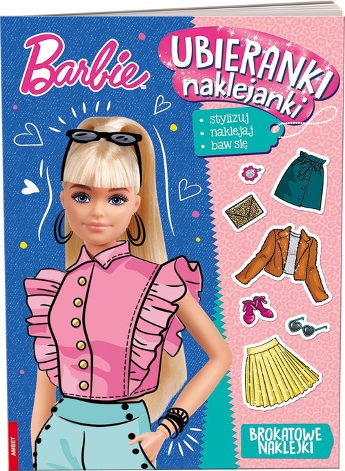 okładka Barbie Ubieranki naklejanki książka