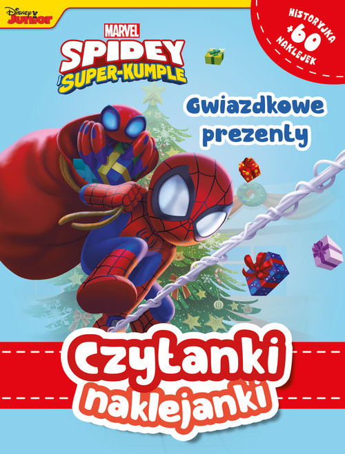 okładka Czytanki naklejanki. Gwiazdkowe prezenty. Marvel Spidey i superkumple książka
