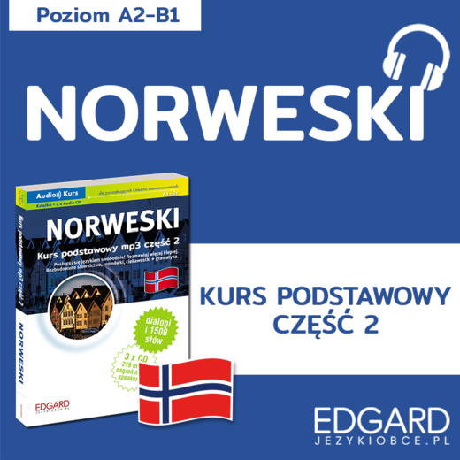 okładka Norweski. Kurs podstawowy mp3 część 2 audiobook | MP3 | Katarzyna Szulc, Renata Skarpås