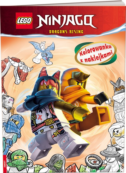 okładka LEGO NINJAGO Kolorowanka z naklejkami książka